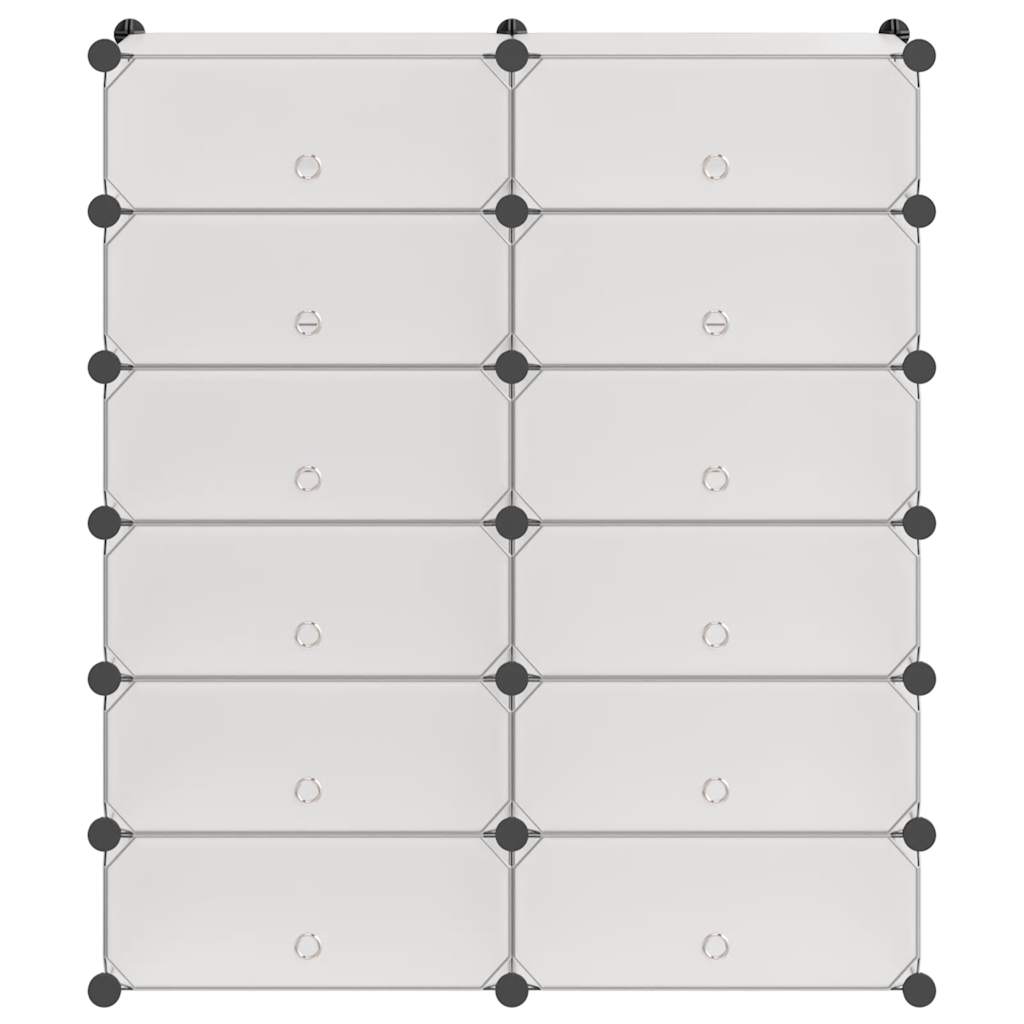 Kompozitni ormarić za cipele s 12 pretinaca bijeli - number 3.