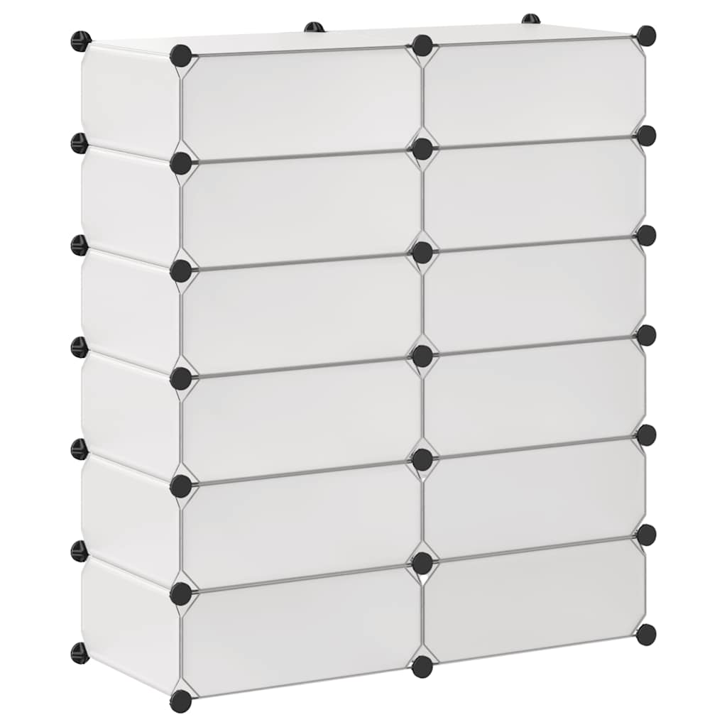 Kompozitni ormarić za cipele s 12 pretinaca bijeli - number 5.