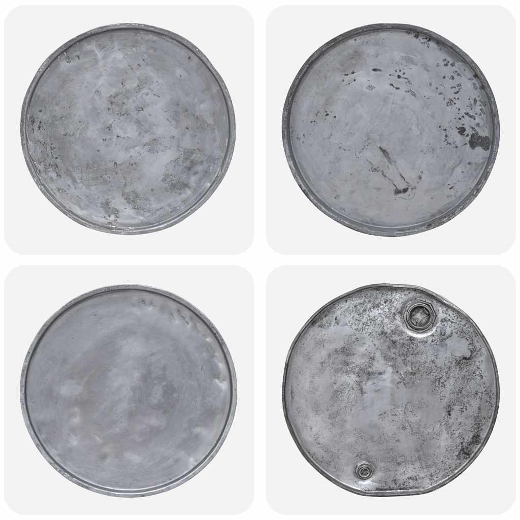 Stolić za kavu 60x45 cm miješano reciklirano drvo srebrne boje - number 3.