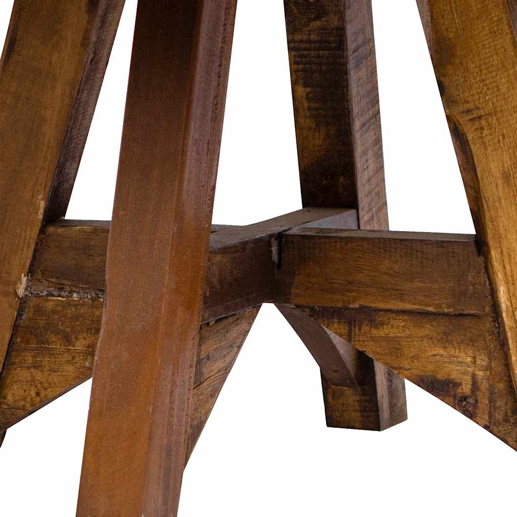 Stolić za kavu 60x45 cm miješano reciklirano drvo srebrne boje - number 5.