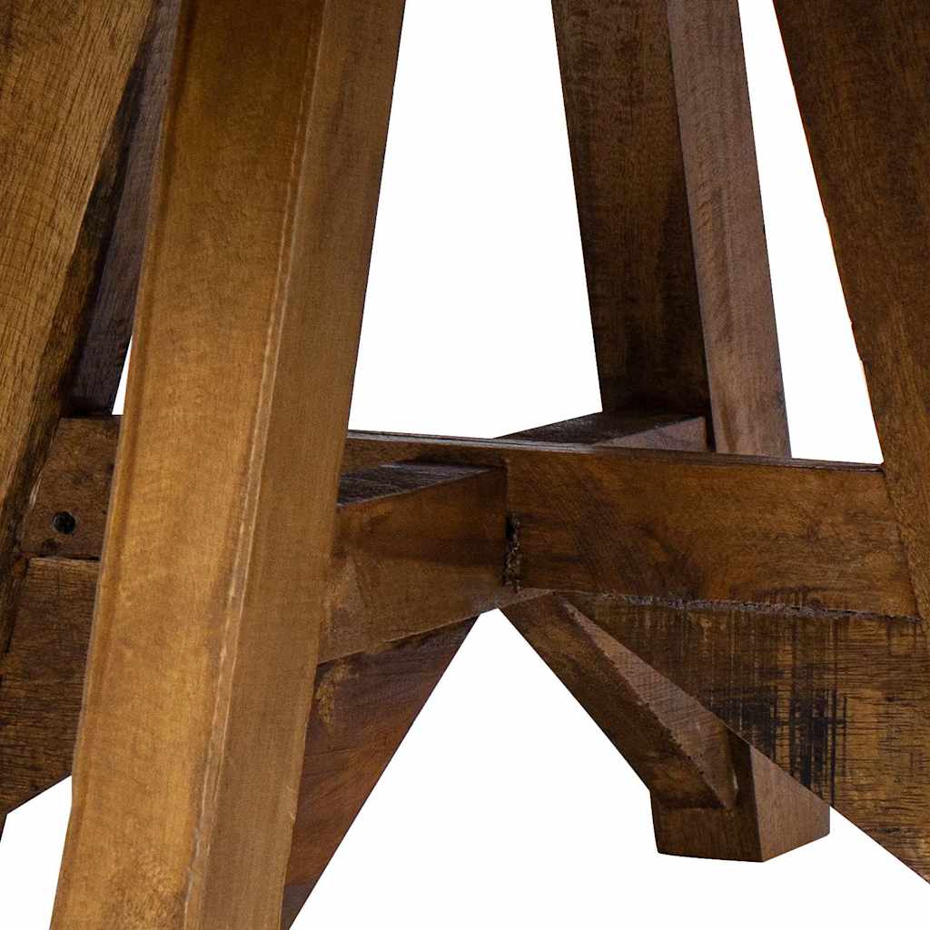 Sofabord i massivt genanvendt træ 60 x 45 cm hvid - number 5.