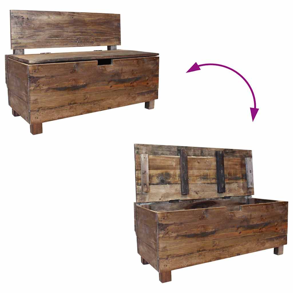 Ławka 80x40x60 cm lite drewno mahoniowe - number 9.