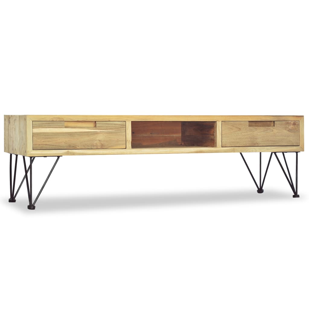 Tv cabinet 120 x 35 x 35 cm solid teak wood - number 4.