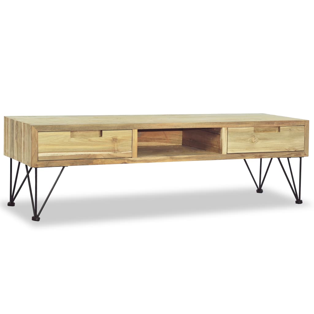 Tv cabinet 120 x 35 x 35 cm solid teak wood - number 5.