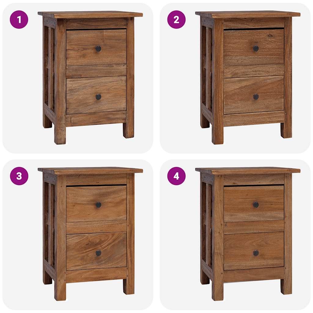 Noćni ormarić 40x30x51 cm puno drvo mahagonij - number 6.