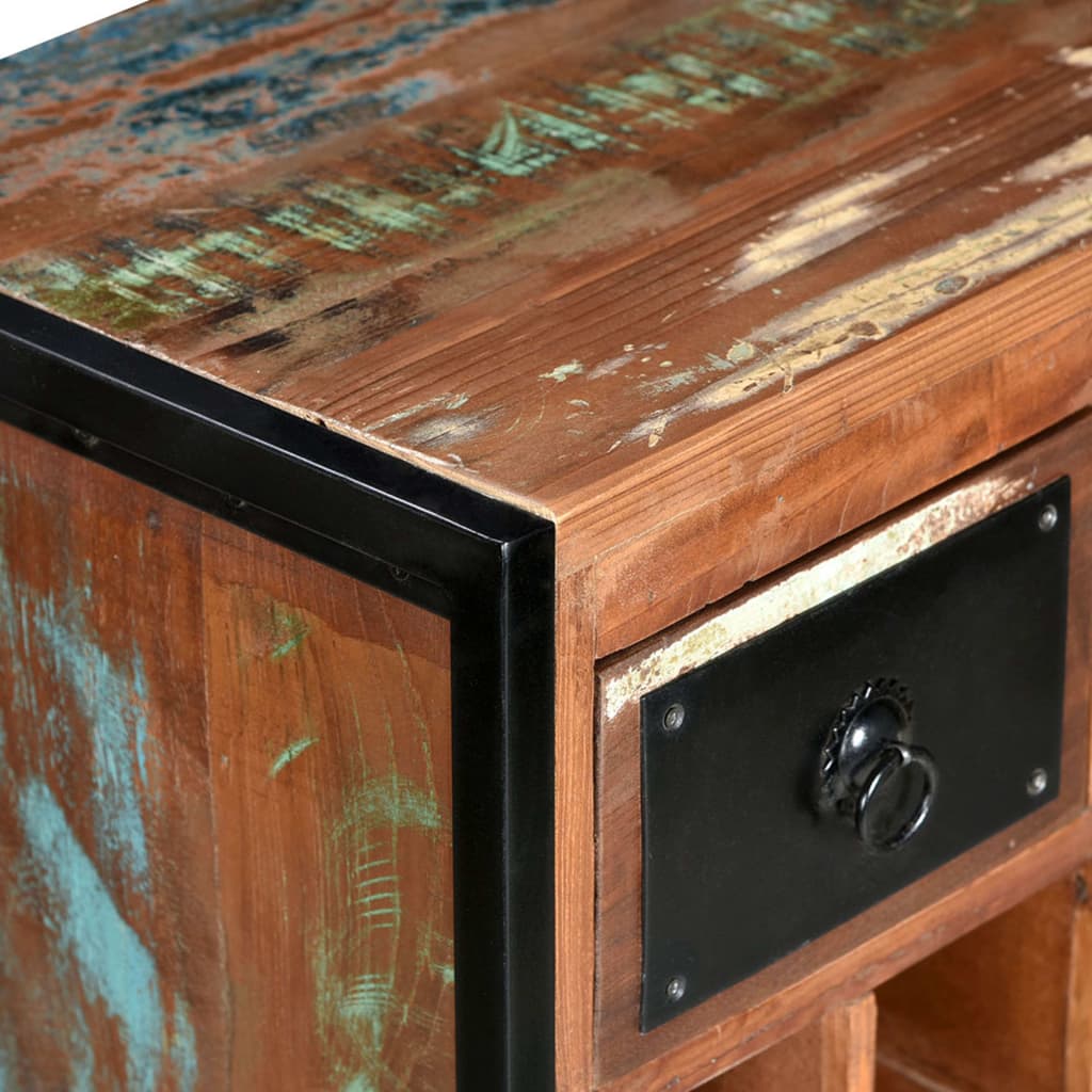 Vinreol til 16 flasker massivt genbrugstræ - number 5.