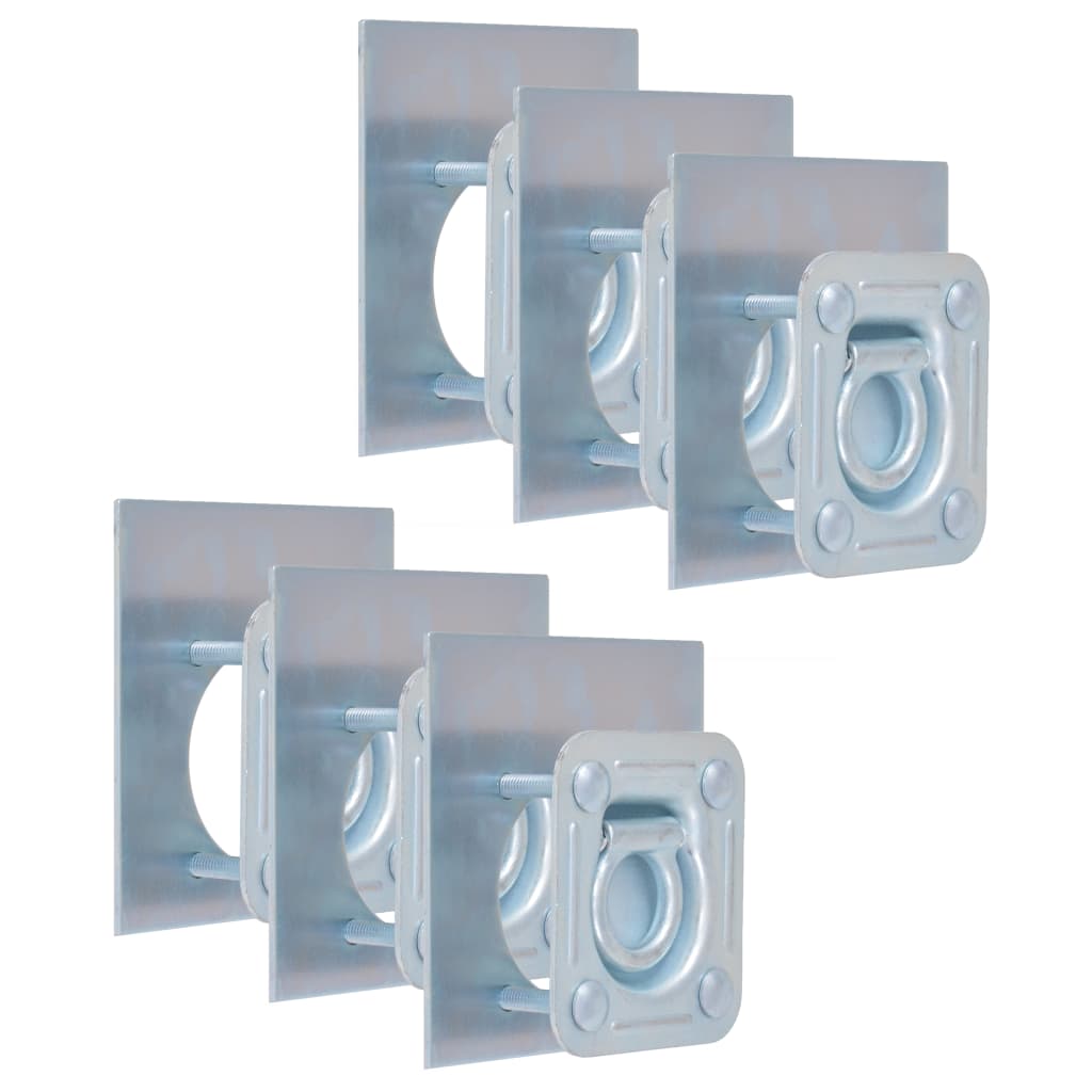 Surringsringe til trailer stk. galvaniseret stål 2000 kg - sølv, m8, 6 - number 1.