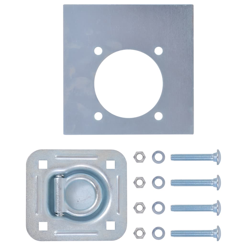 Surringsringe til trailer stk. galvaniseret stål 2000 kg - sølv, m8, 6 - number 3.