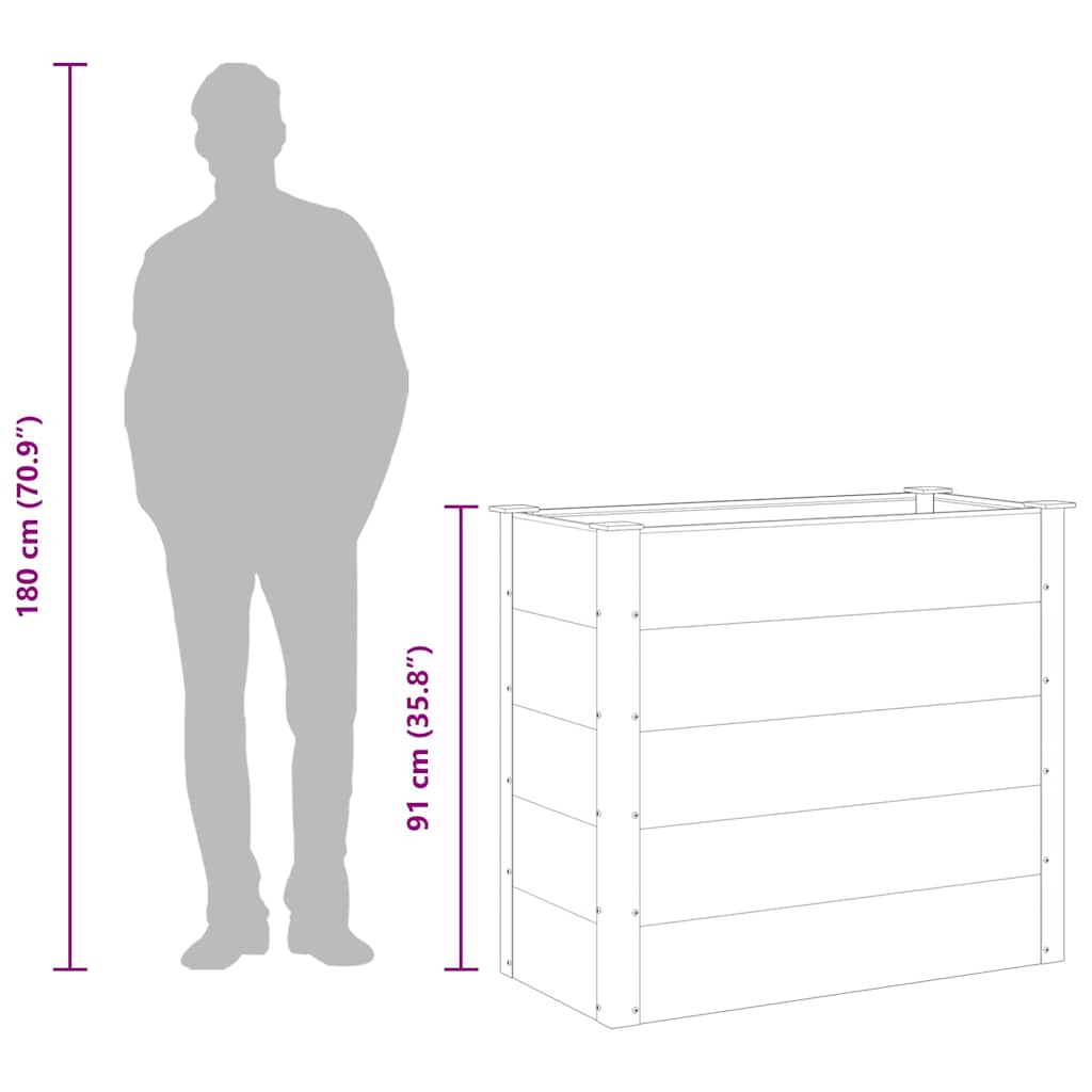 Povišeni krevet wpc - sivi, 100 x 50 x 91 cm, 1 - number 8.
