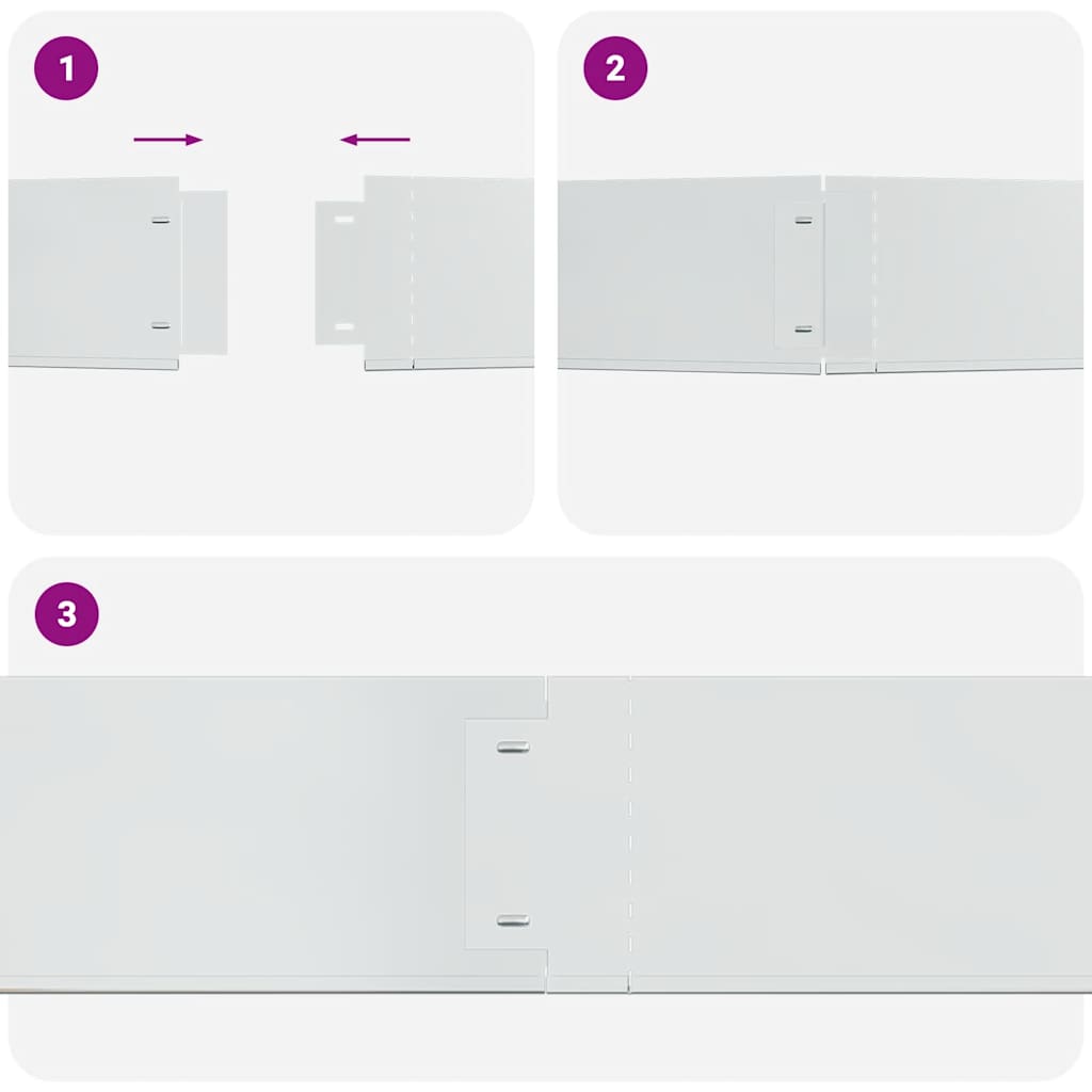 Havekanter 5 stk. galvaniseret stål 100 x 19 cm - number 5.