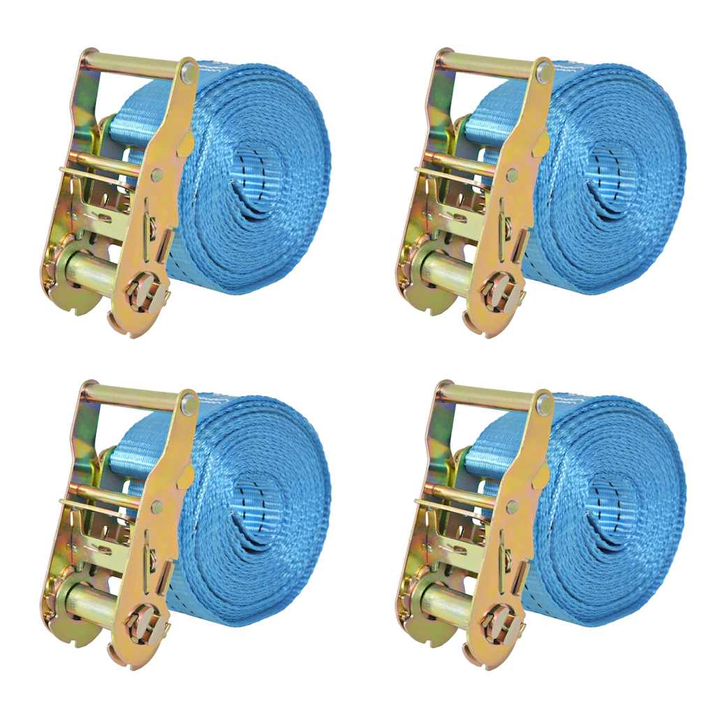 Surringsbånd 4 stk. 2 ton 6 m x 38 mm blå - number 1.