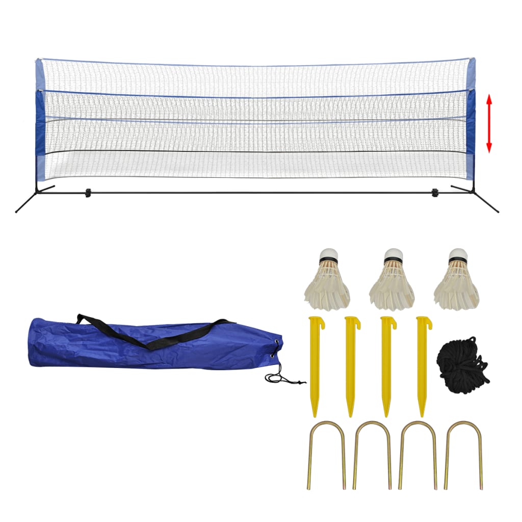 Badmintonnet-sæt med fjerbolde 500 x 155 cm - 500 cm - number 1.