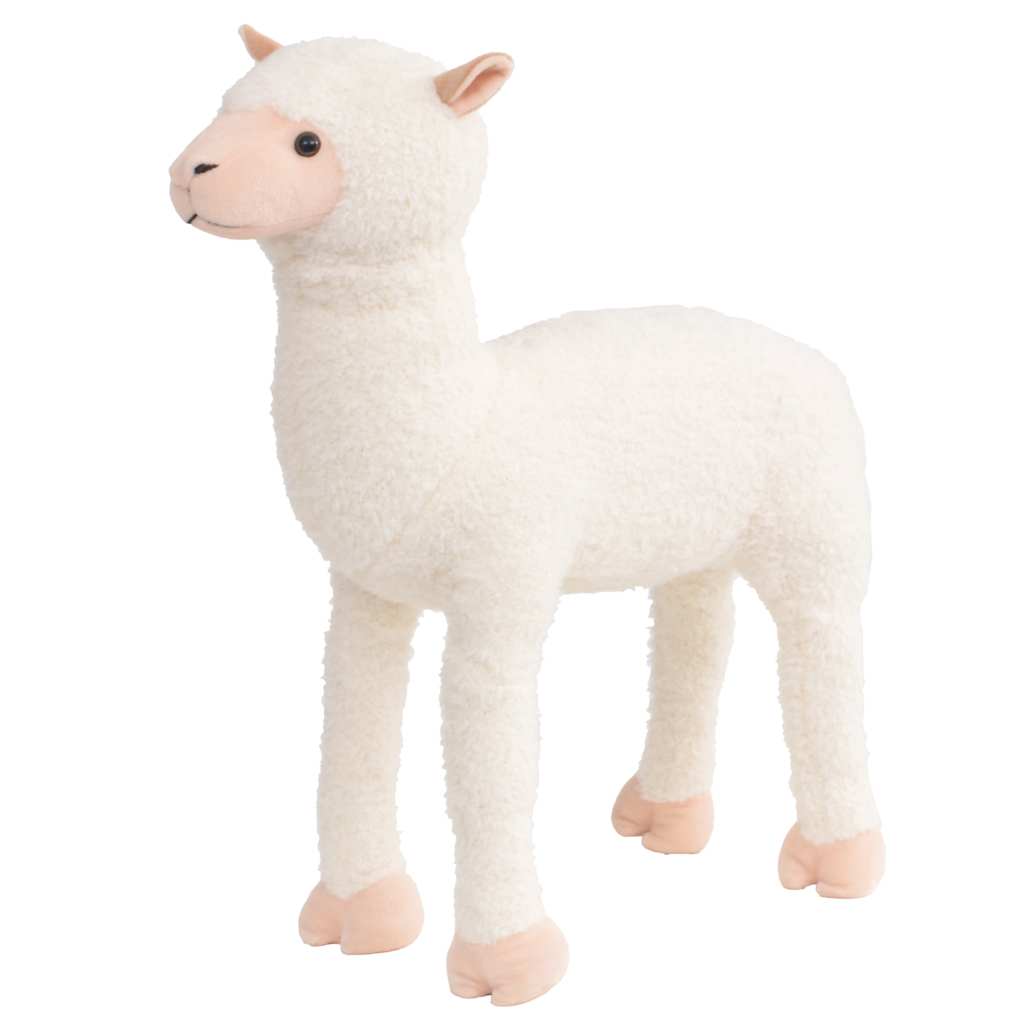 Peluche alpaga debout en tissu xxl blanc - number 1.