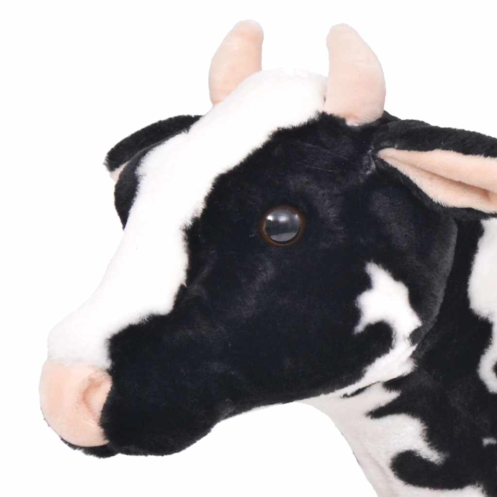 Peluche vache debout en tissu xxl noir et blanc - number 3.