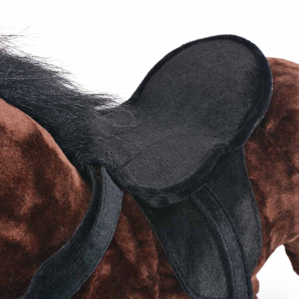 Peluche cheval debout en tissu xxl marron foncé - number 5.