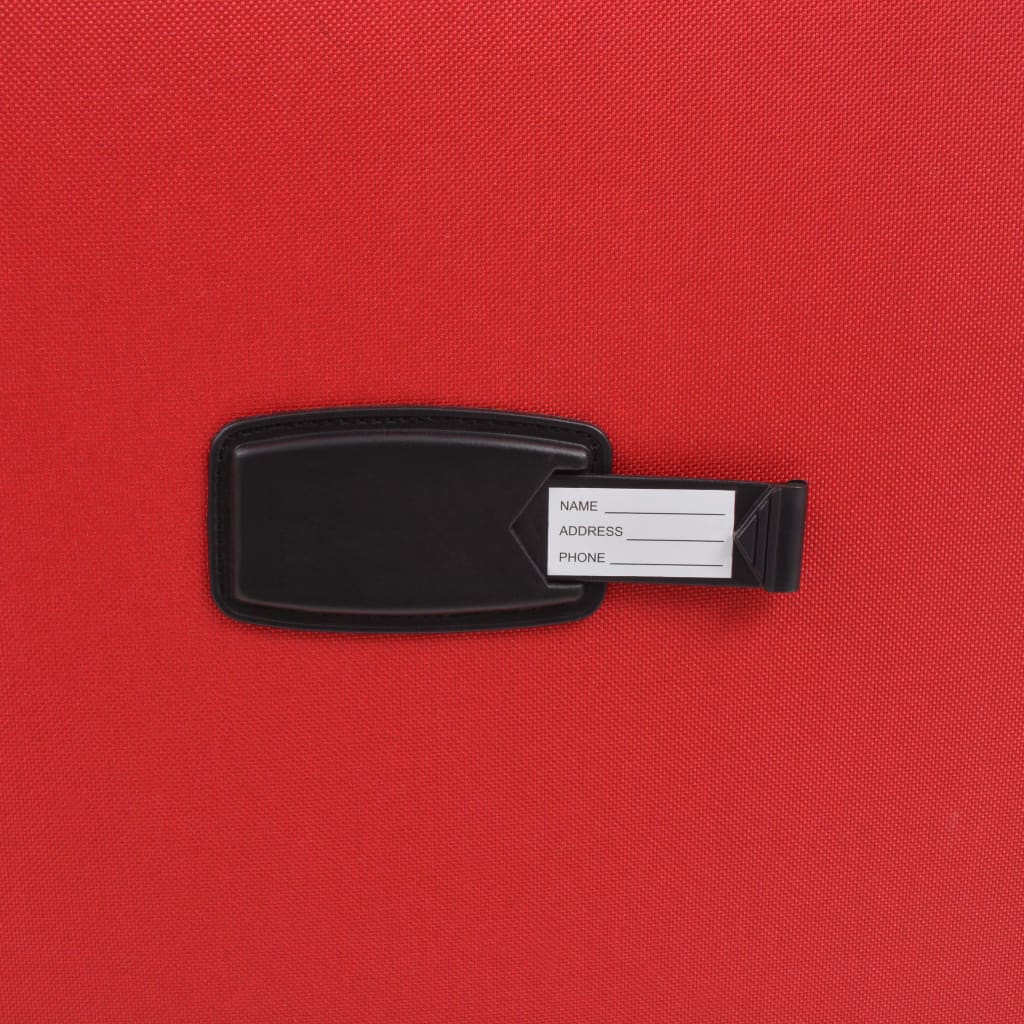 Juego de maletas con ruedas blandas, 3 piezas, color rojo, 1, 4 - number 9.