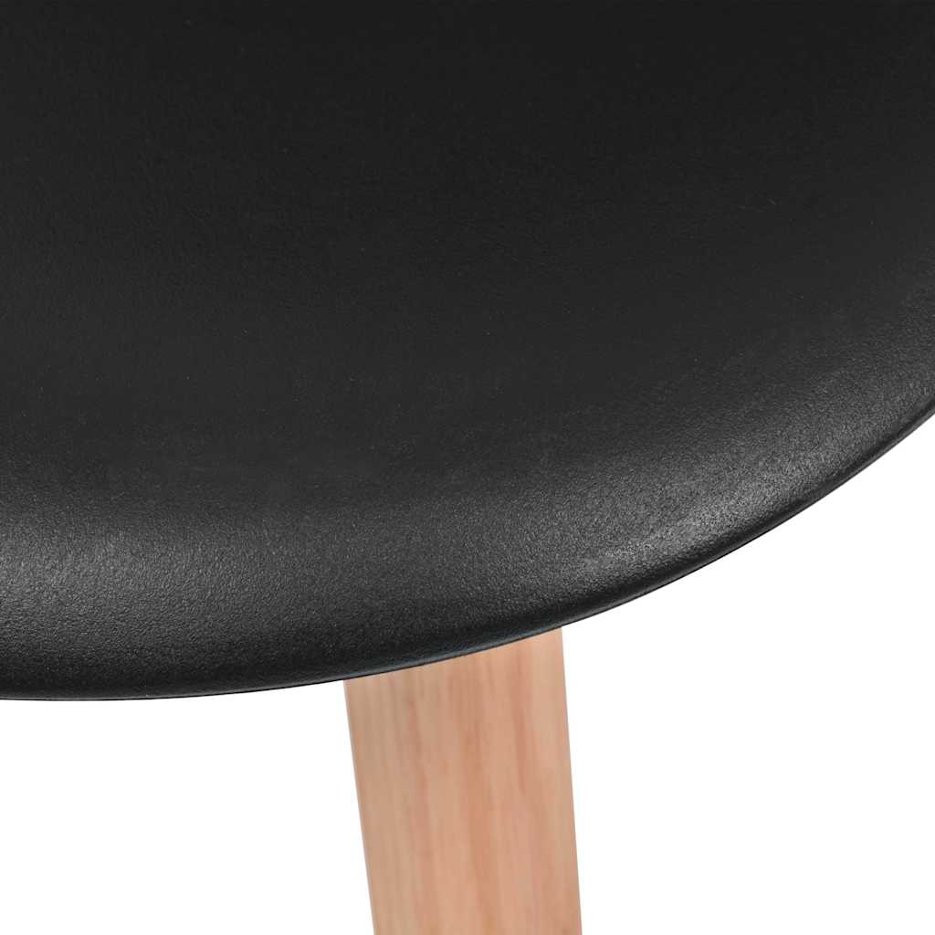 Jídelní stůl židle pc. plast - černý, 2 - number 5.