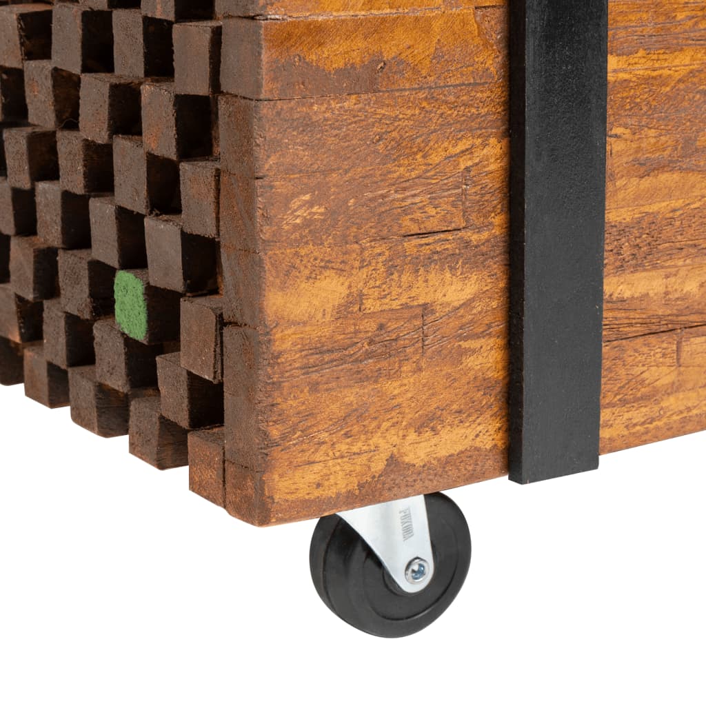 Stolik pomocniczy z drewna tekowego 60 x 60 x 38 cm - number 6.