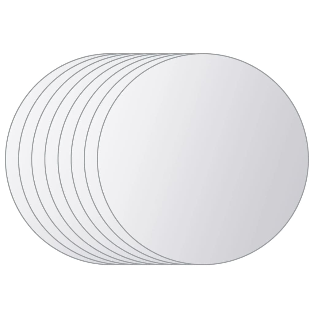 Round mirror tile 8 pcs. glass - number 2.