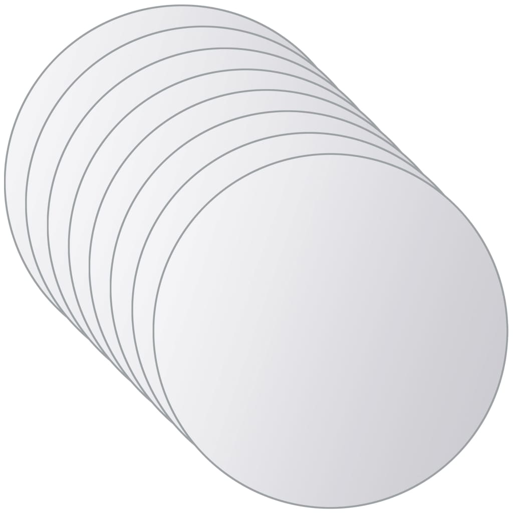 Round mirror tile 8 pcs. glass - number 4.