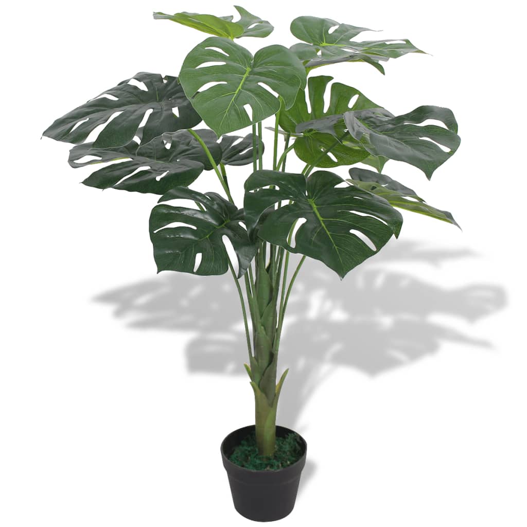 Artificial monstera plant with flower pot 70 cm green - number 1.