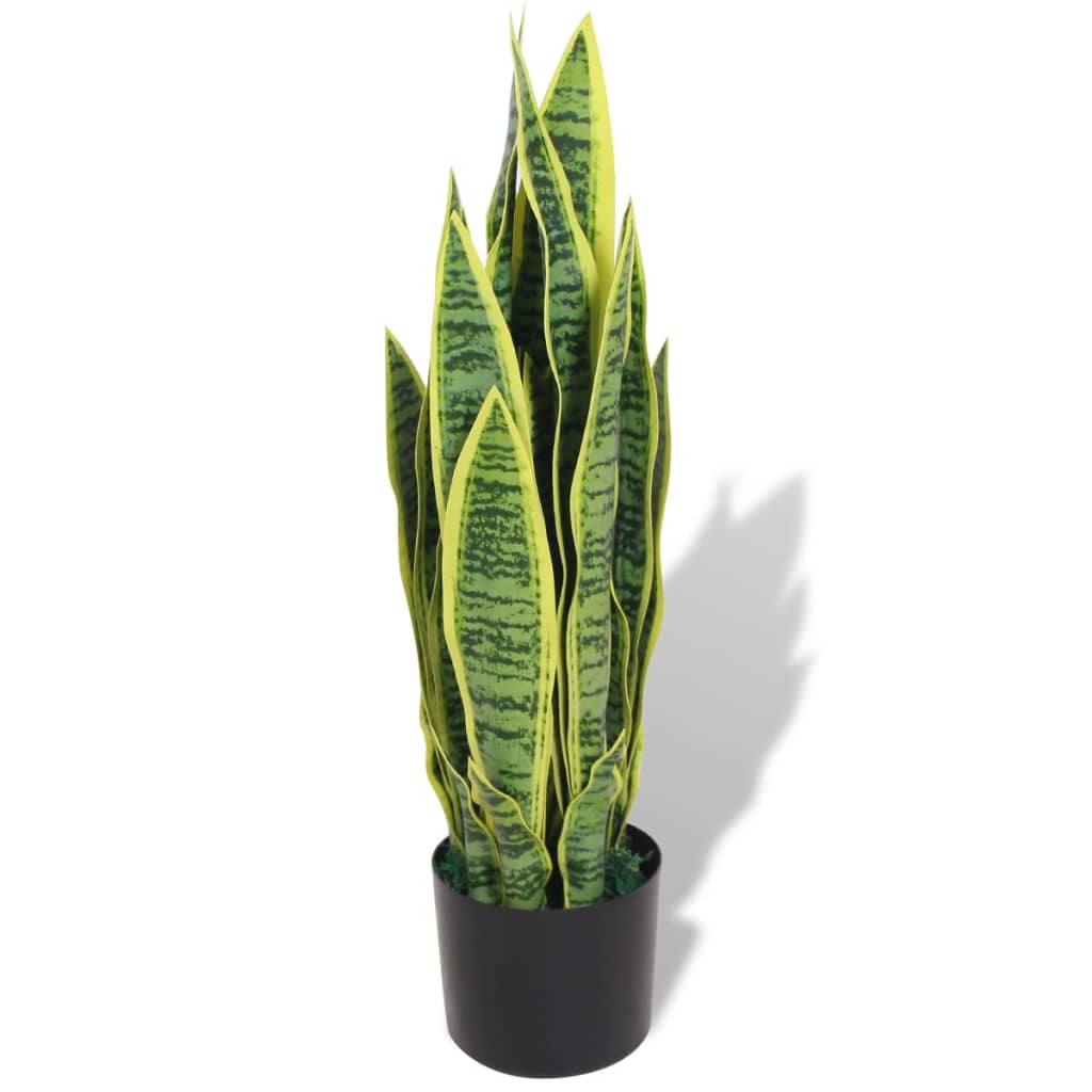 Kunstig sansevieria-plante med urtepotte 65 cm grøn - number 1.
