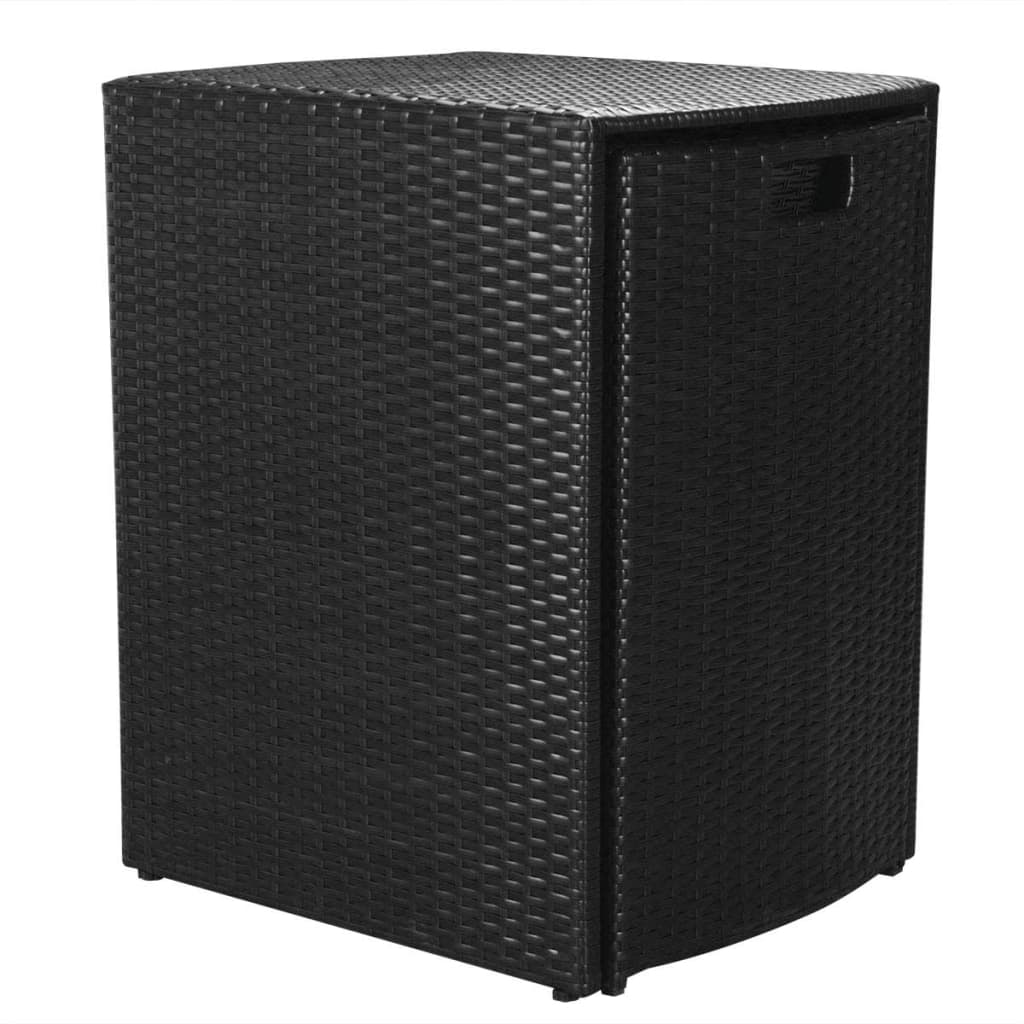 Udendørs spisebordsæt i 5 dele polyrattan sort - number 4.