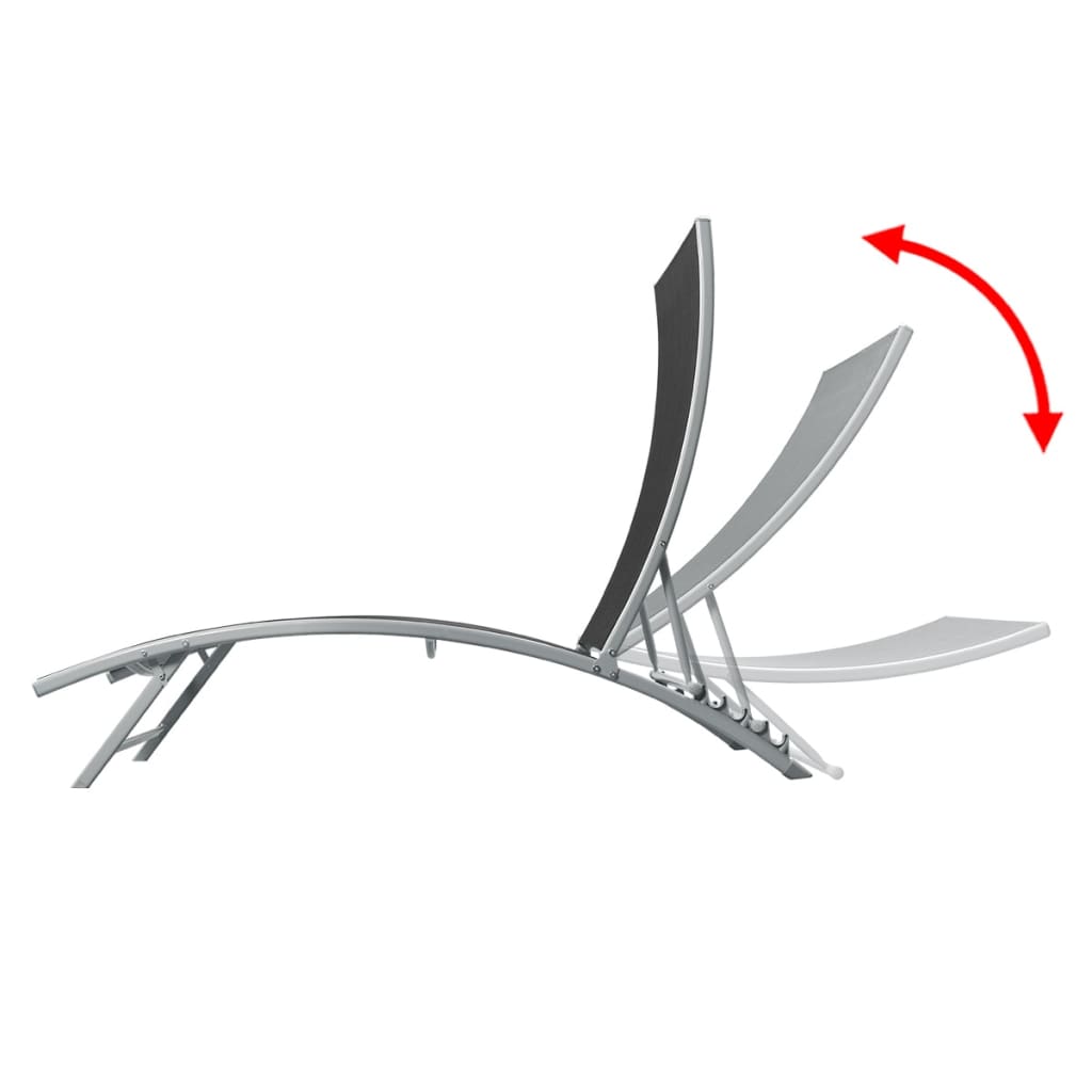 Ležaljka od čelika i tekstila crna - number 4.