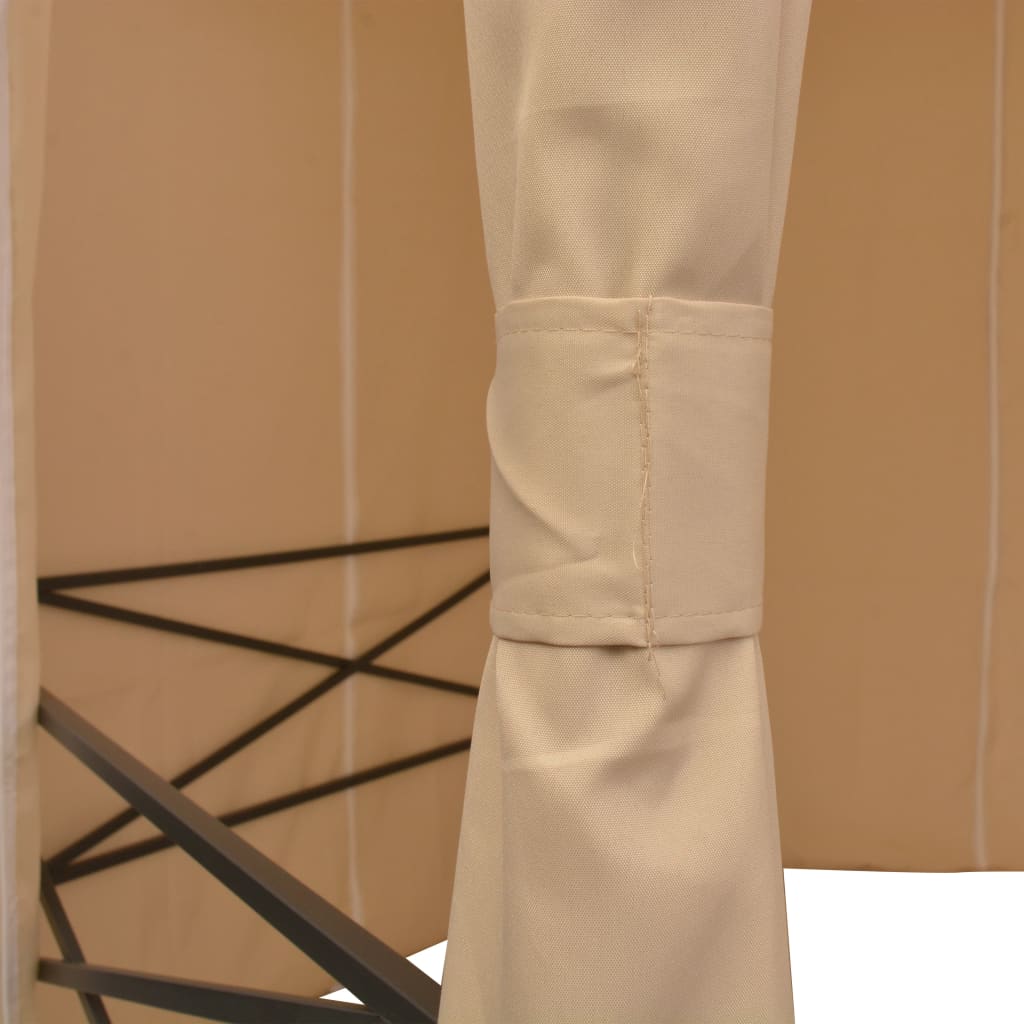 Havepavillon med gardiner sekskantet 360x265 cm - number 5.