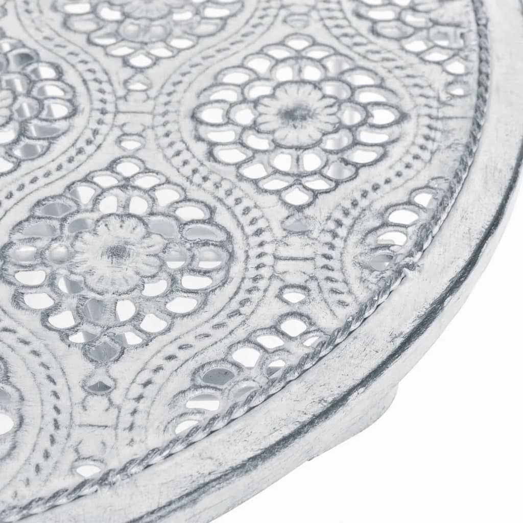 Bistro set 3 dijela čelik sivo-bijel - number 8.