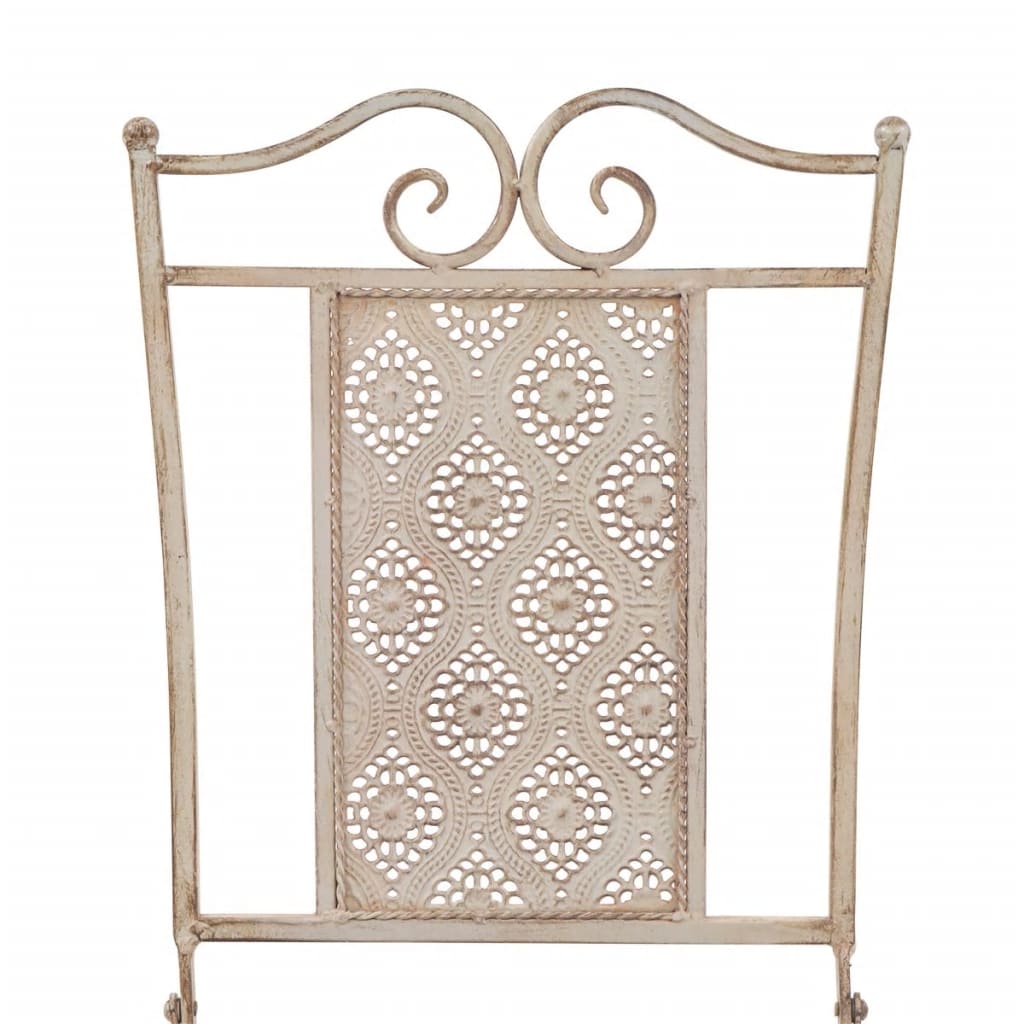 Bistrosæt 3 dele stål hvid - number 6.