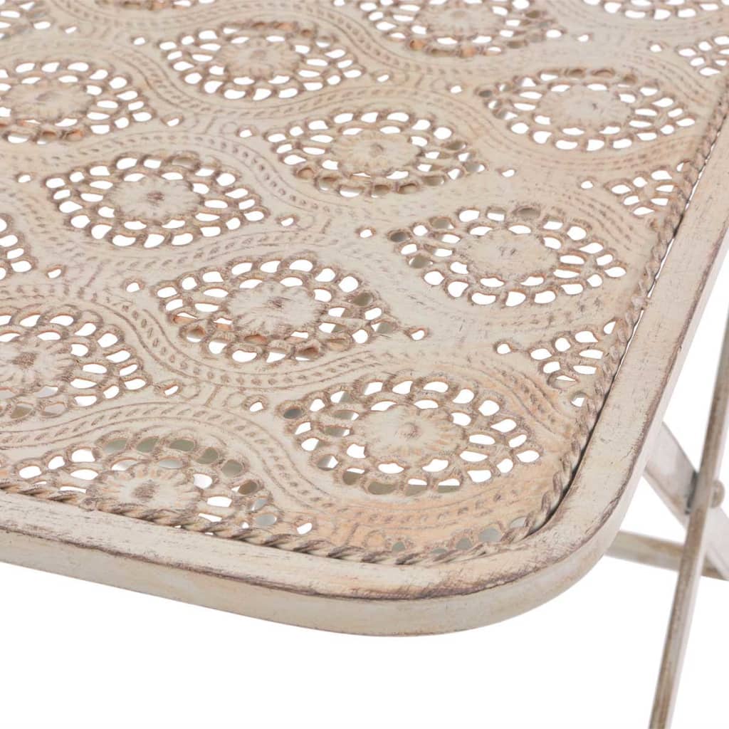 Bistrosæt 3 dele stål hvid - number 7.