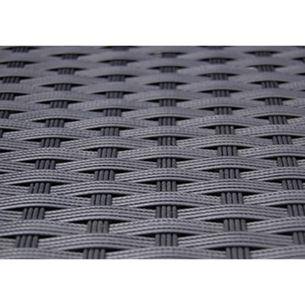 Udendørs spisebordssæt 5 dele med hynder polyrattan sort - number 7.