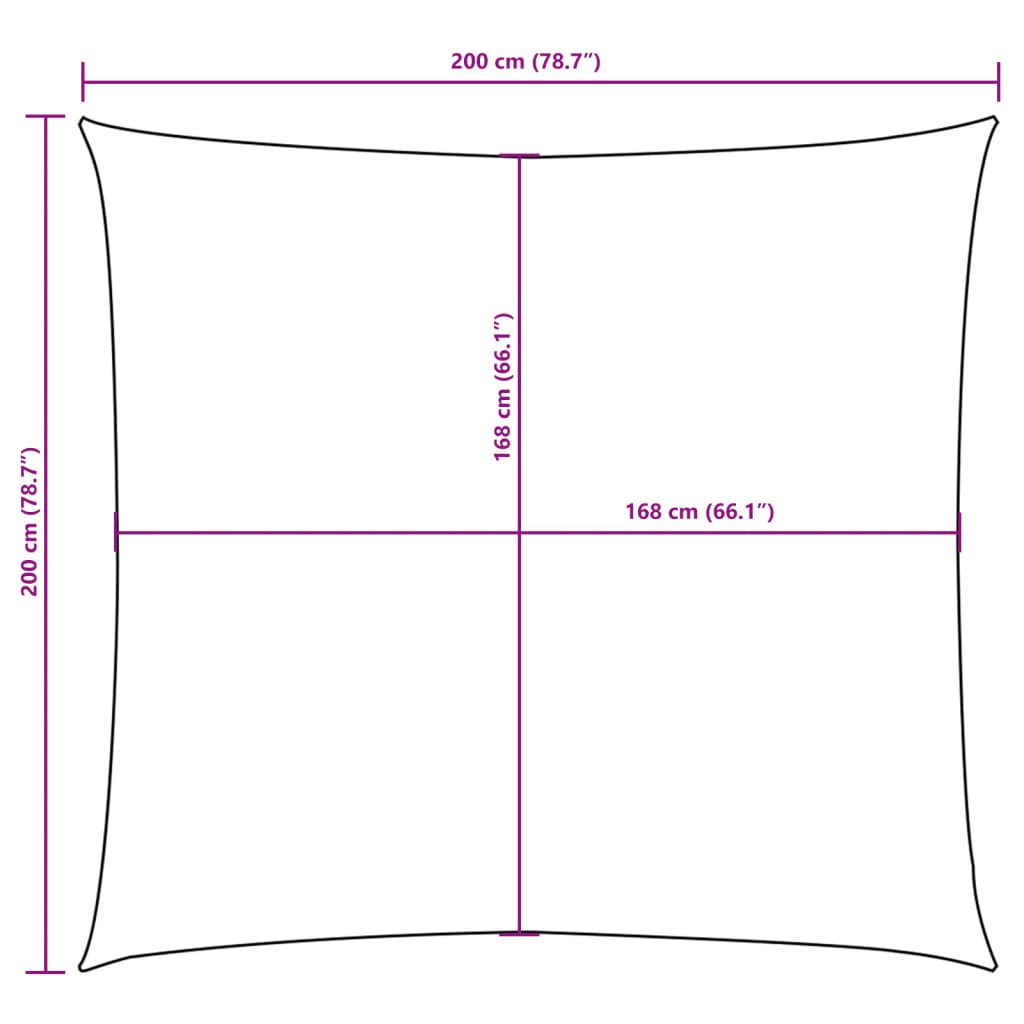 Parasol oxford fabric square cream colored - cream, 2 x 2 m, 1 - number 10.