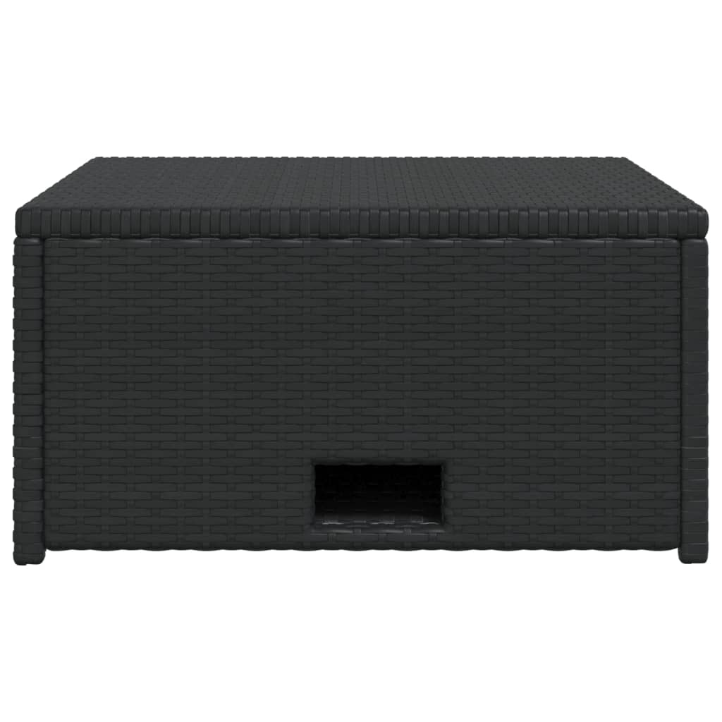 Vrtna garnitura 4 dijela s jastucima poliratan crna - number 11.