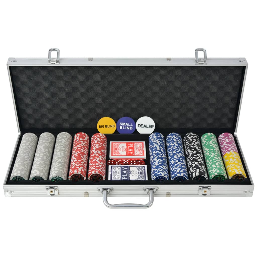 Coffret de poker avec 500 jetons laser en aluminium - number 1.