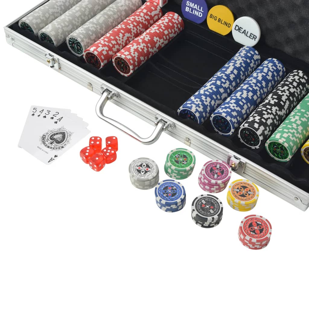 Coffret de poker avec 500 jetons laser en aluminium - number 3.