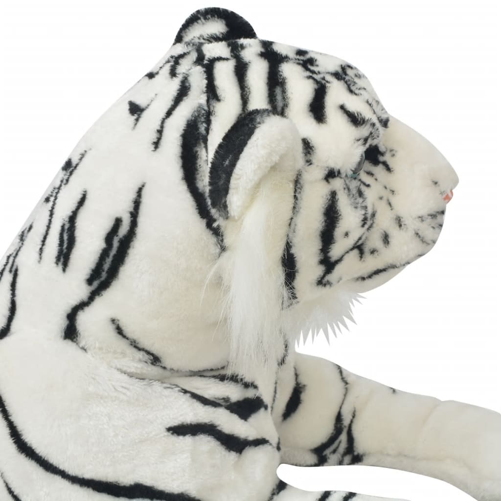 Peluche tigre xxl tissu peluche blanc - tigre blanc - number 4.