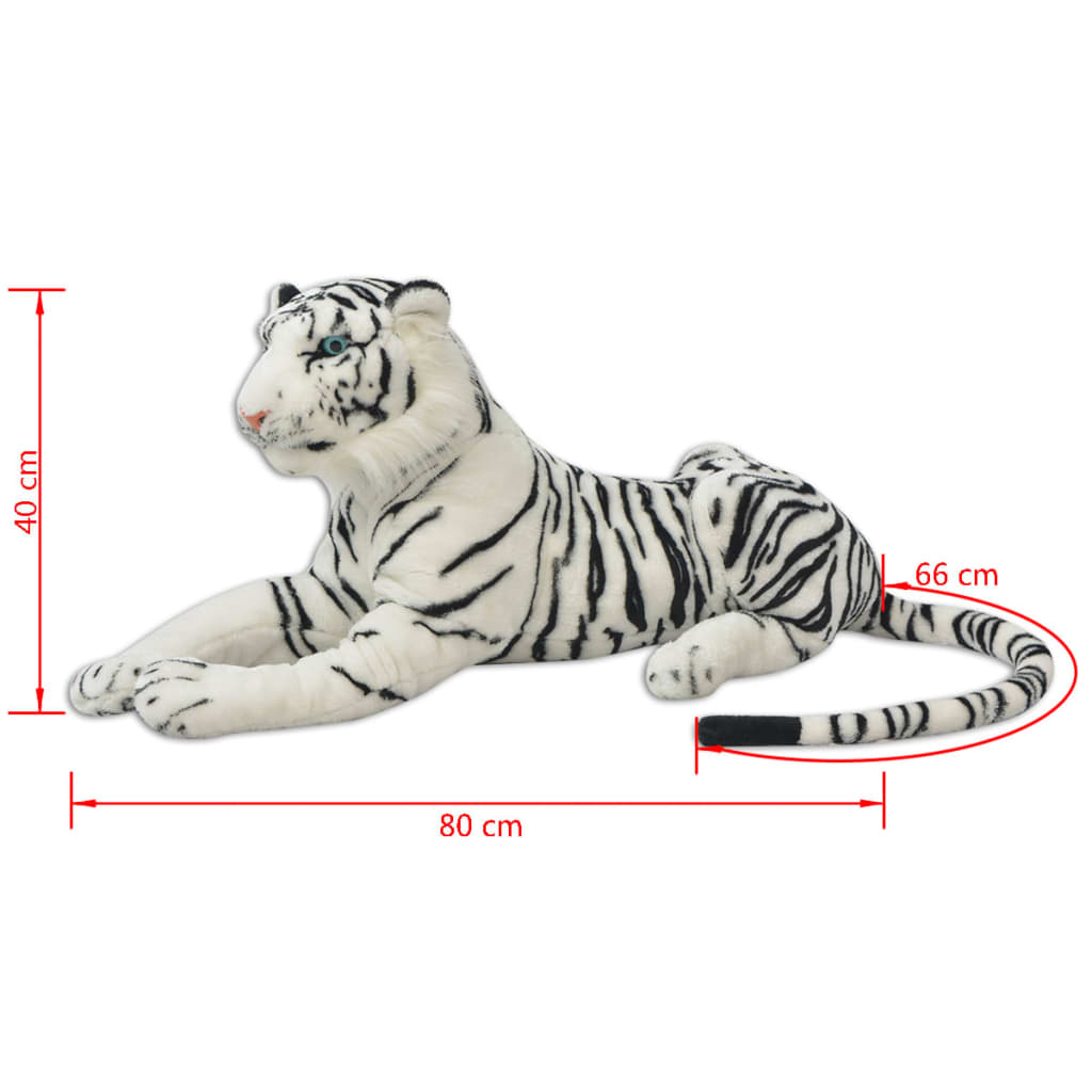 Peluche tigre xxl tissu peluche blanc - tigre blanc - number 5.