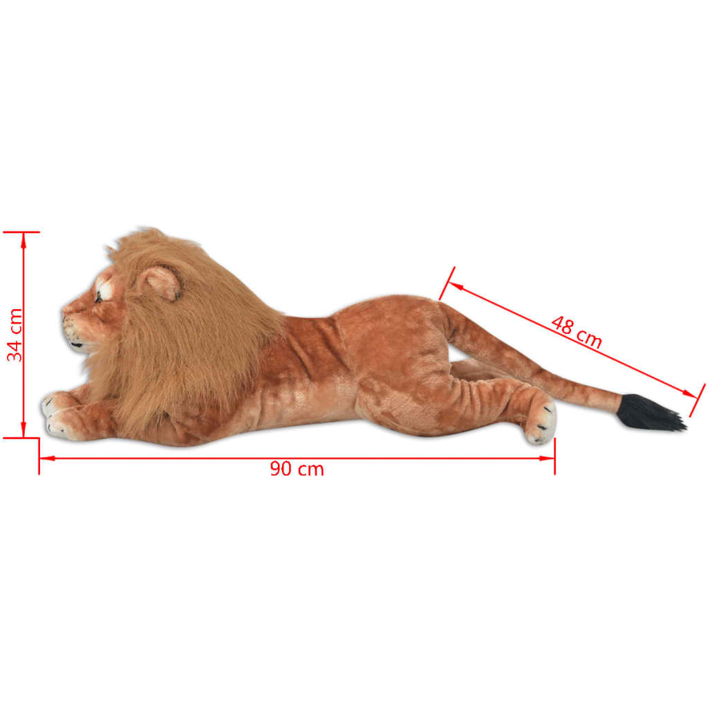 Peluche lion xxl tissu peluche marron - number 5.