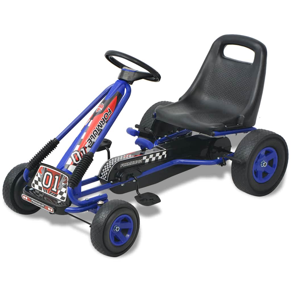 Kart à pédales avec siège réglable - bleu - number 1.