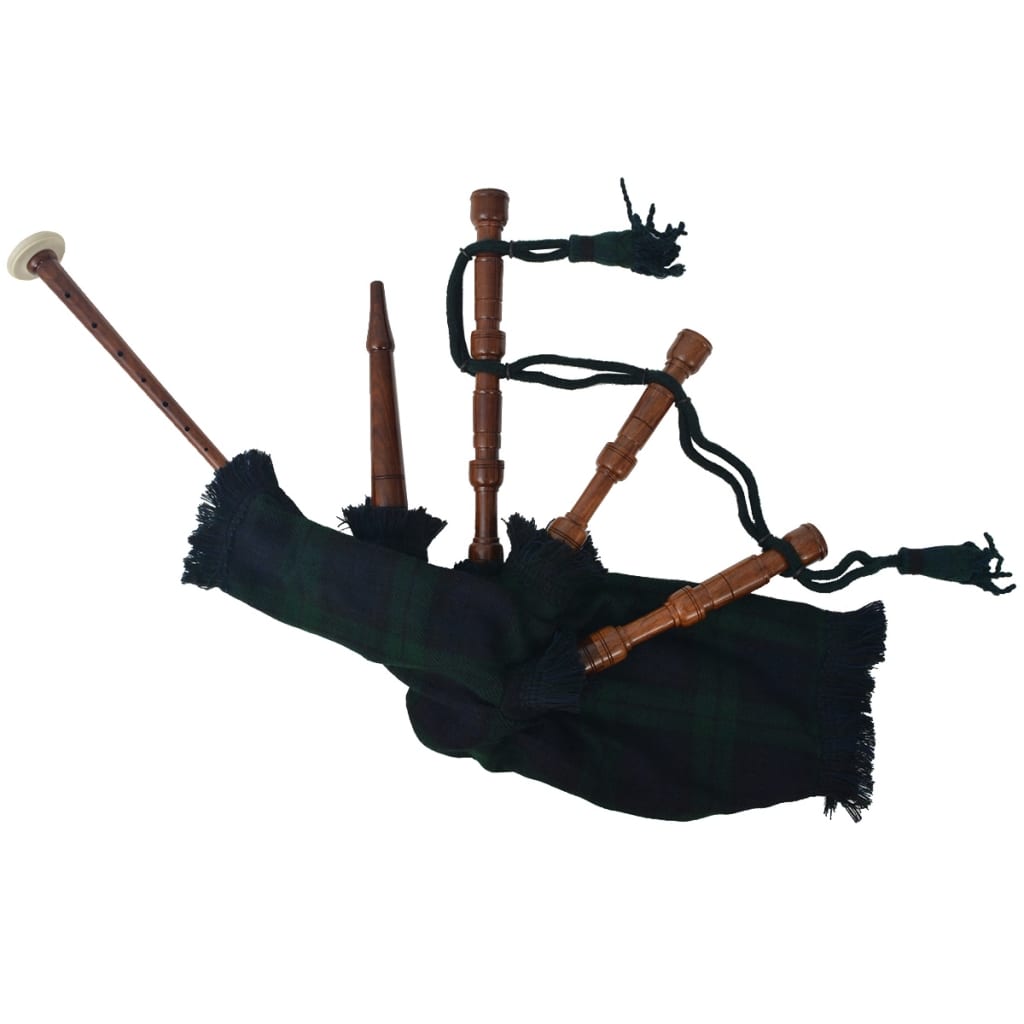 Cornamusa scozzese great highland per bambini tartan verde e nero - number 1.