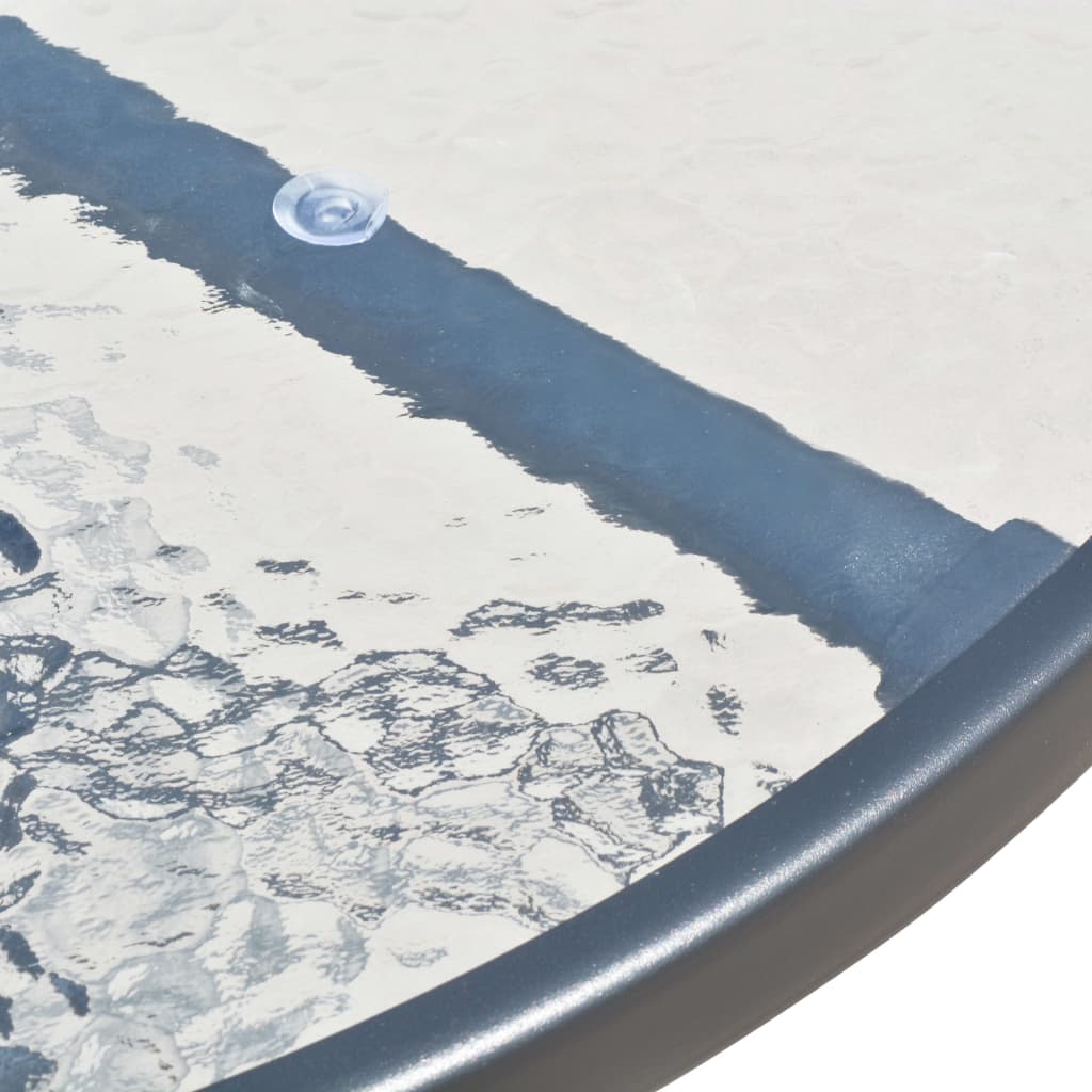 Vanjski stol za blagovanje 5 dijelova čelik crni - number 4.