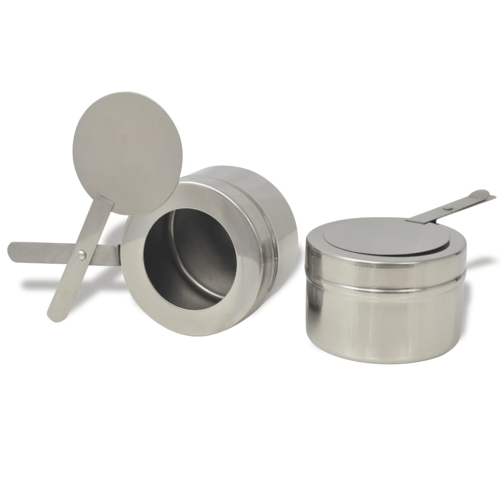 Fyrfadesæt i 4 dele rustfrit stål - number 9.