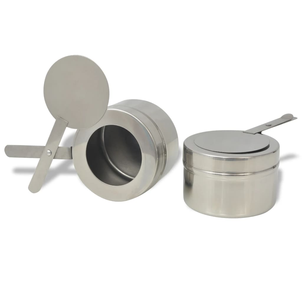 Fyrfadesæt i 2 dele rustfrit stål - number 9.