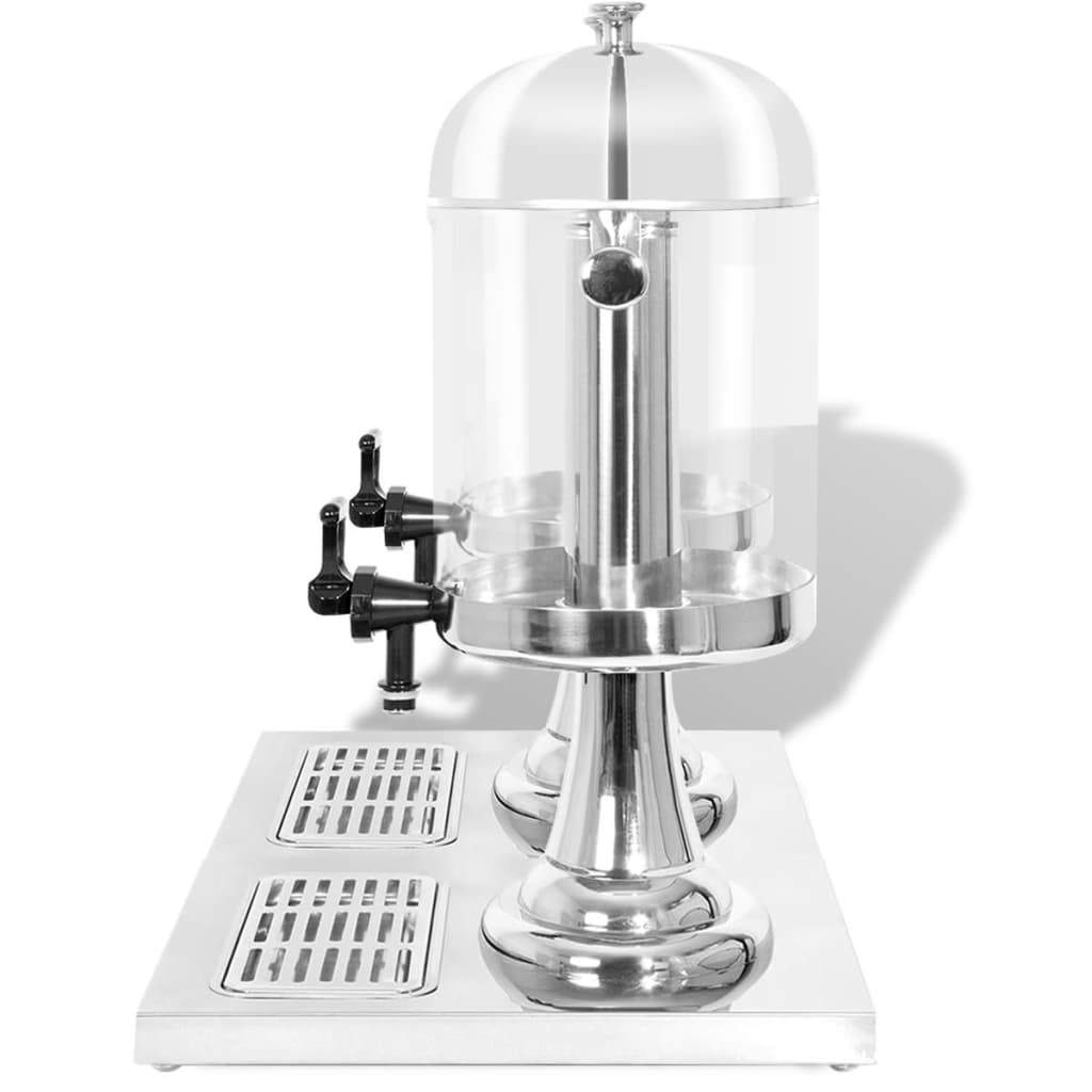 Dobbeltjuicedispenser rustfrit stål 2 x 8 l - number 3.