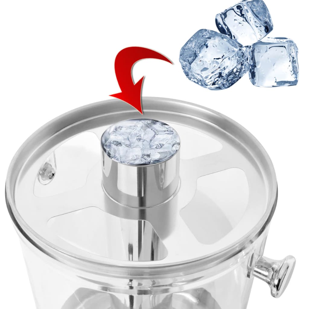 Dobbeltjuicedispenser rustfrit stål 2 x 8 l - number 6.