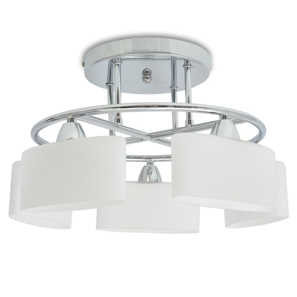 Ceiling lamp with elliptical glass shade 5 e14 bulbs 200 w - number 2.