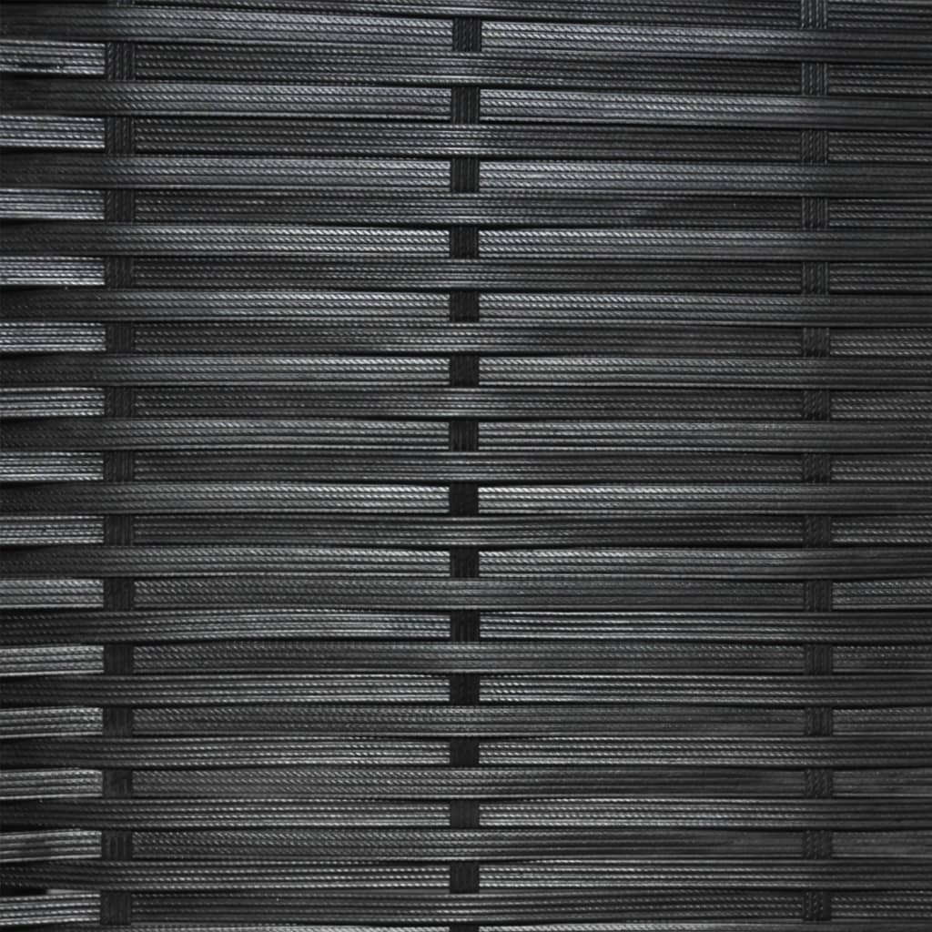 Bistrosæt 3 dele med hynder polyrattan sort - number 8.