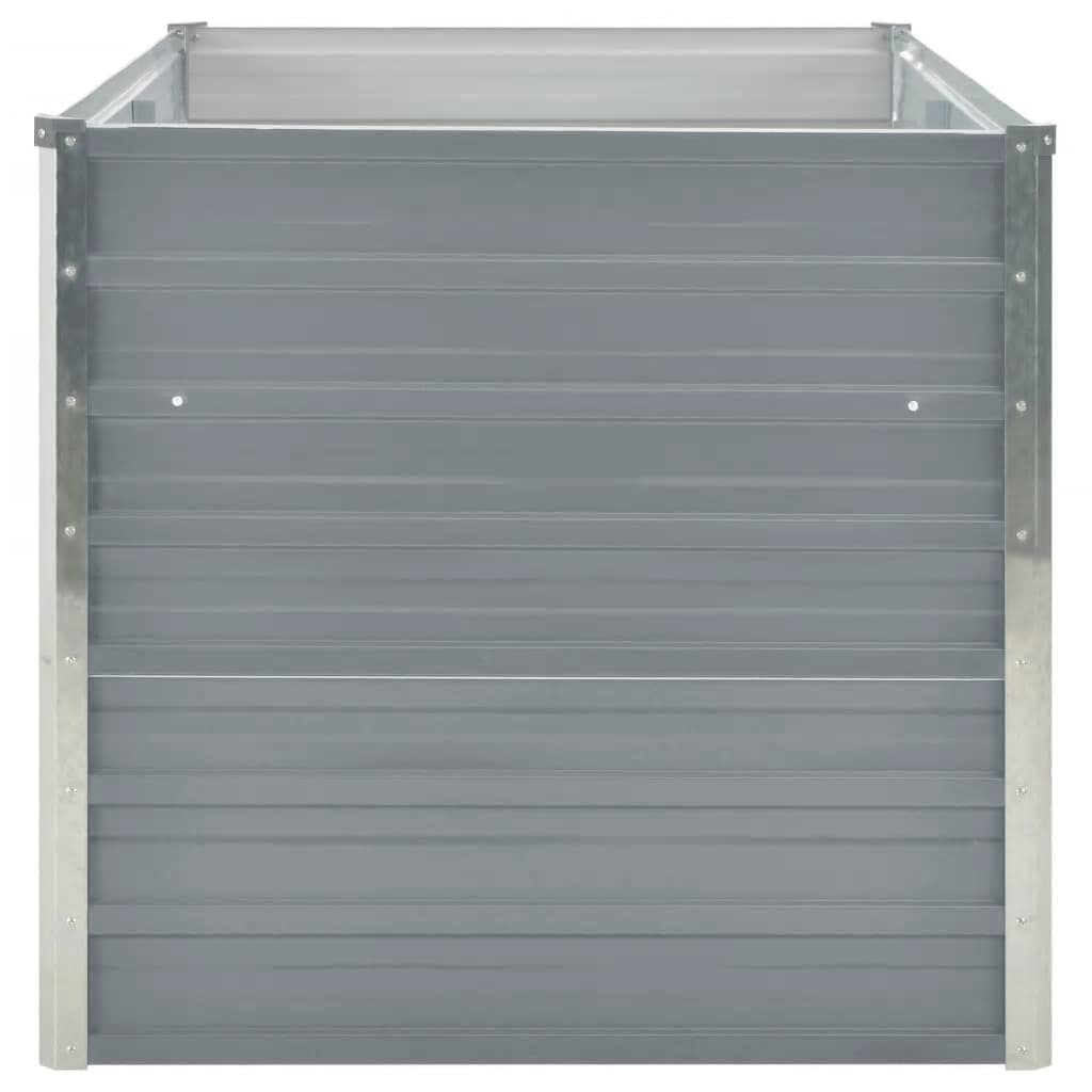 Povišena vrtna kutija 160 x 80 x 77 sivi pocinčani čelik - number 4.